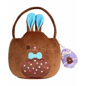 Squishmallows Original 12in Lancelot the Chocolate Bunny Egg Hunt Basket